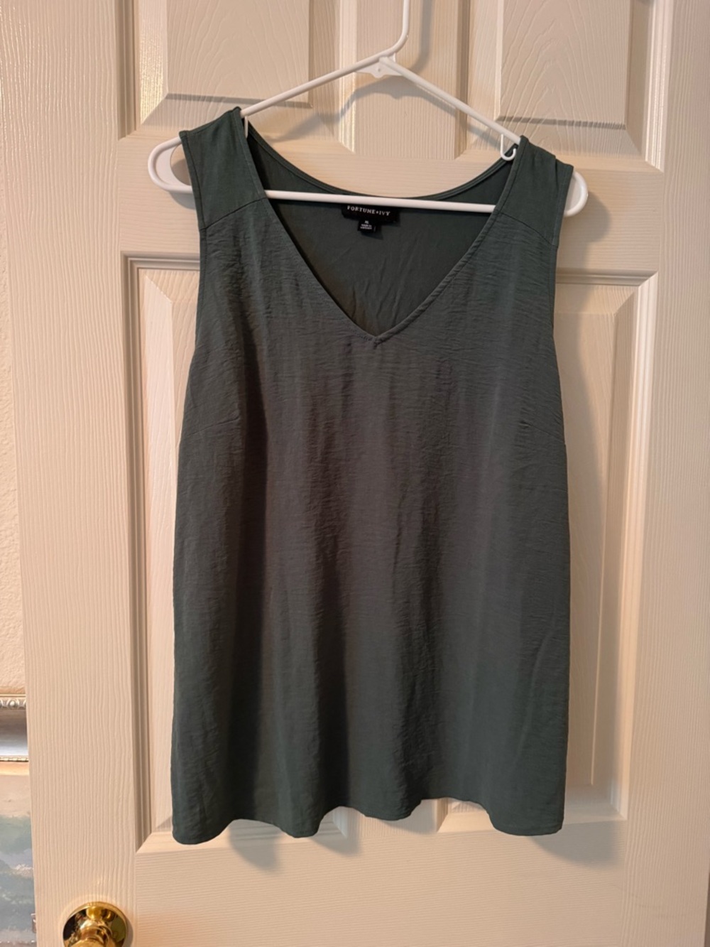 Fortune + Ivy from Stitch Fix Dark Green Tank-XL, worn once